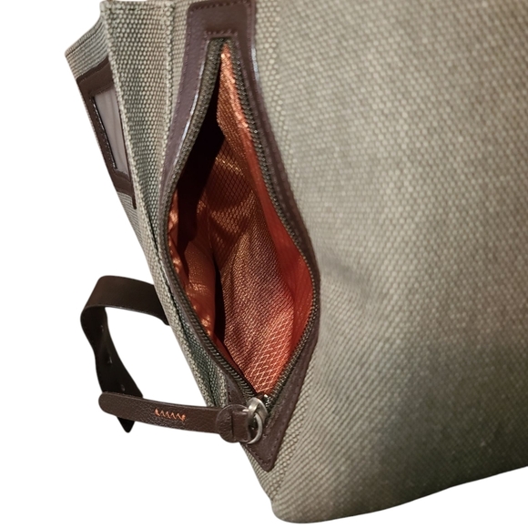 STM Russ Folisi NWT Green And Orange Laptop Messenger Bag Size XL - Picture 6 of 16